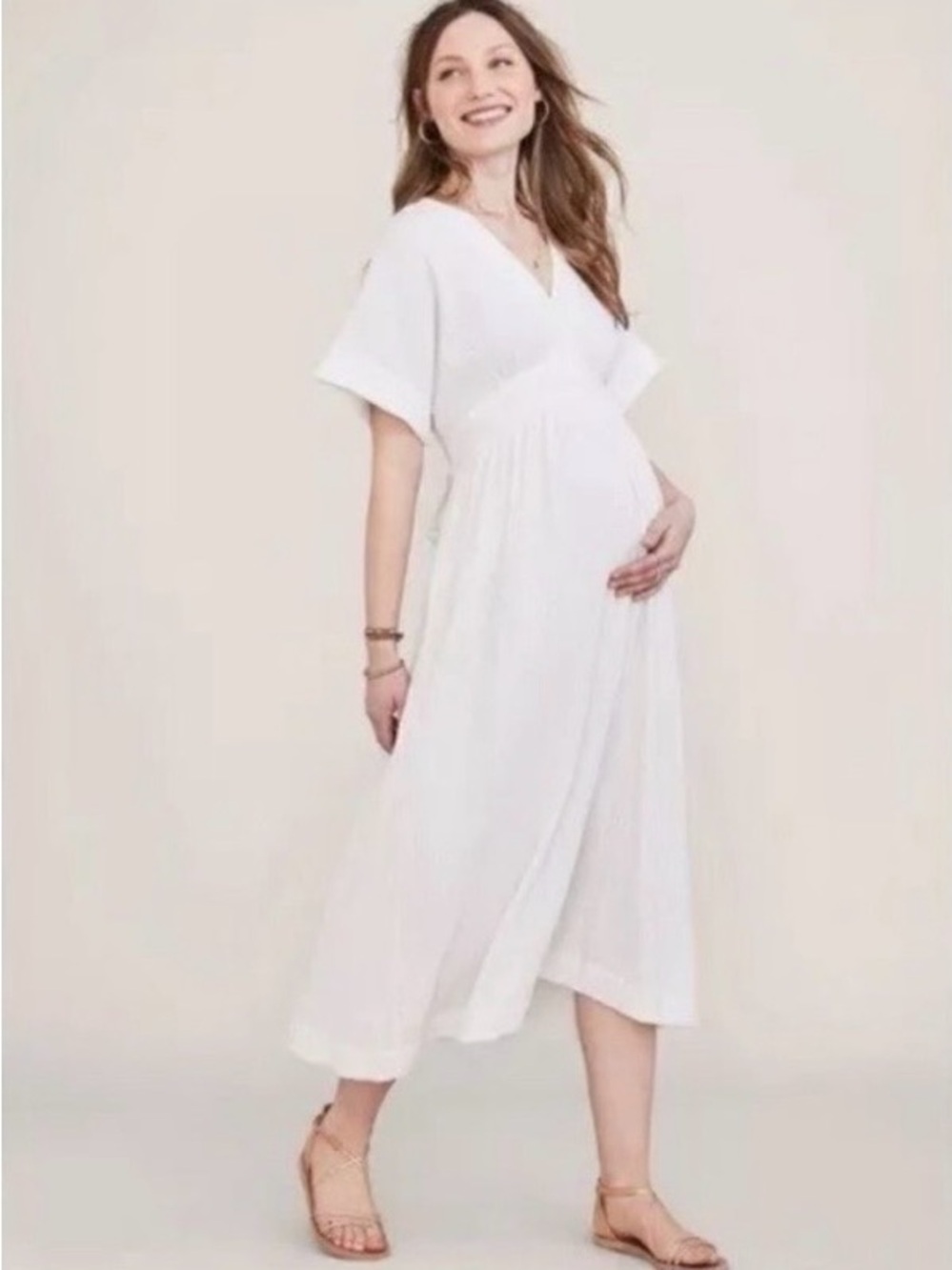 Hatch The Carolina White Gauze Cotton Dress
